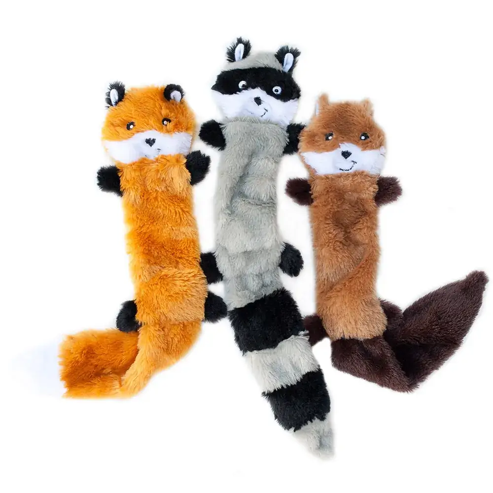 Best Multi-Pack: ZippyPaws Skinny Peltz Squeaky Plush Dog Toy Trio