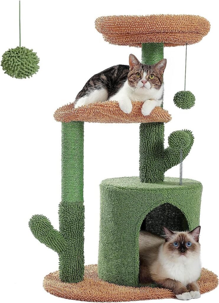 Scratching posts and cat trees