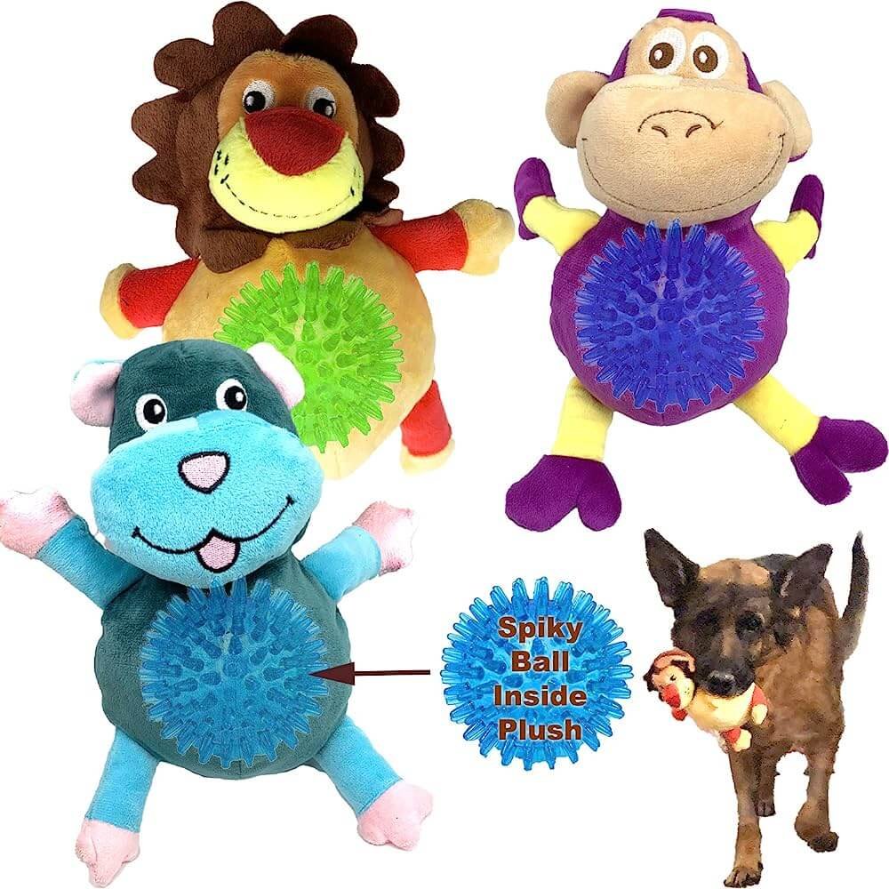Squeaky Plush Toy with Wheels