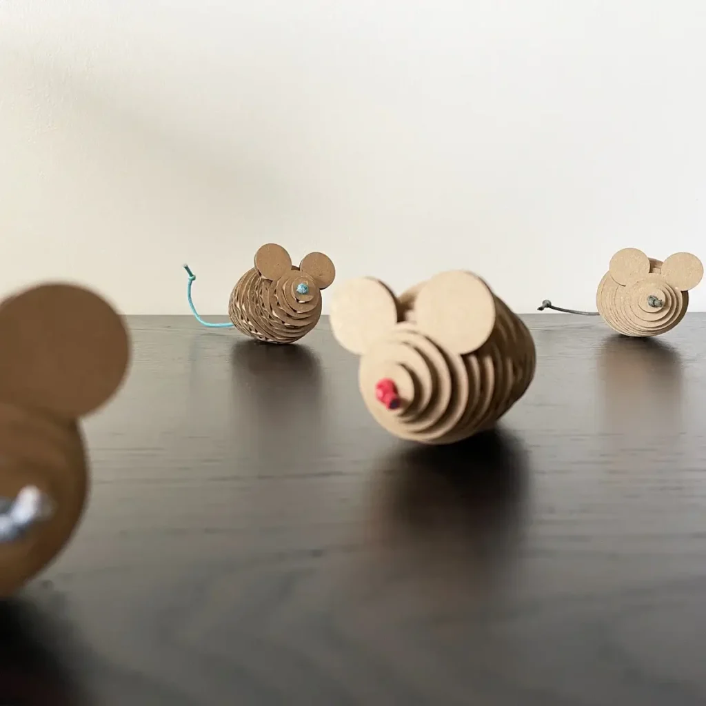 Cardboard mouse toy