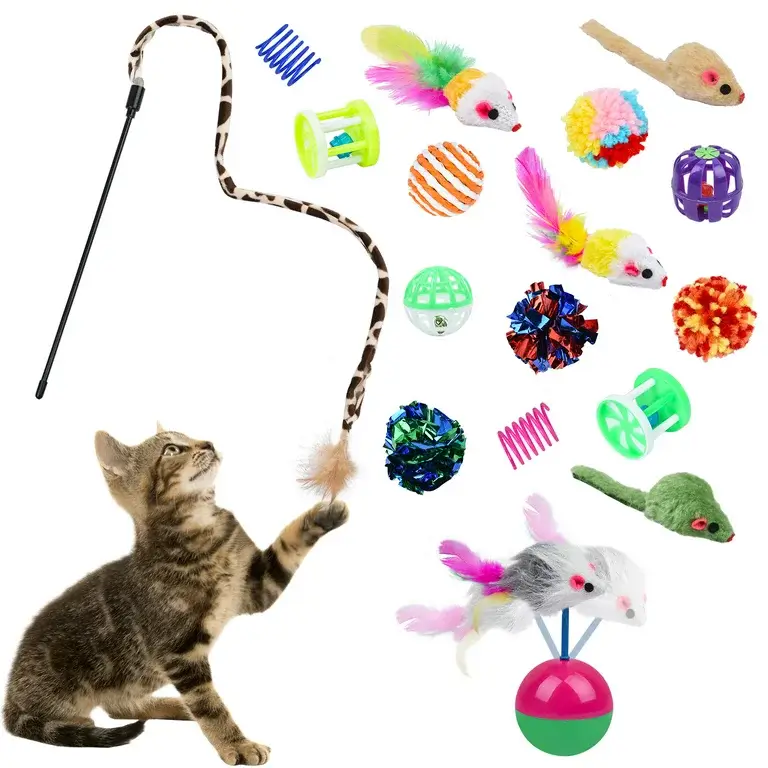 Collapsible Feather Hunt Interactive Cat Teaser
