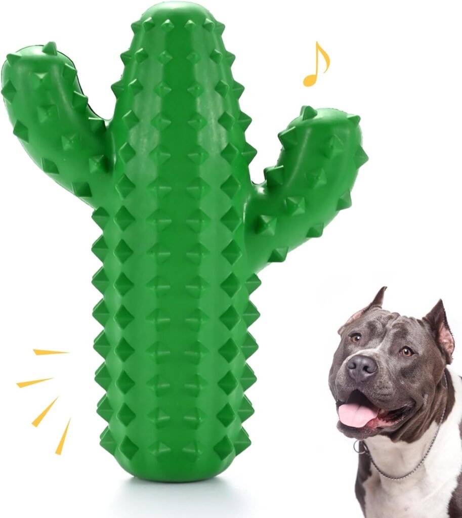 Durable Dog Squeaky Toys for Aggressive Chewers,Dog Squeaking Interactive Indestructible Toys Tough Dog Chew Toys for Medium and Large Breed, Squeaky Chew Toys for Large Dogs (Beef)