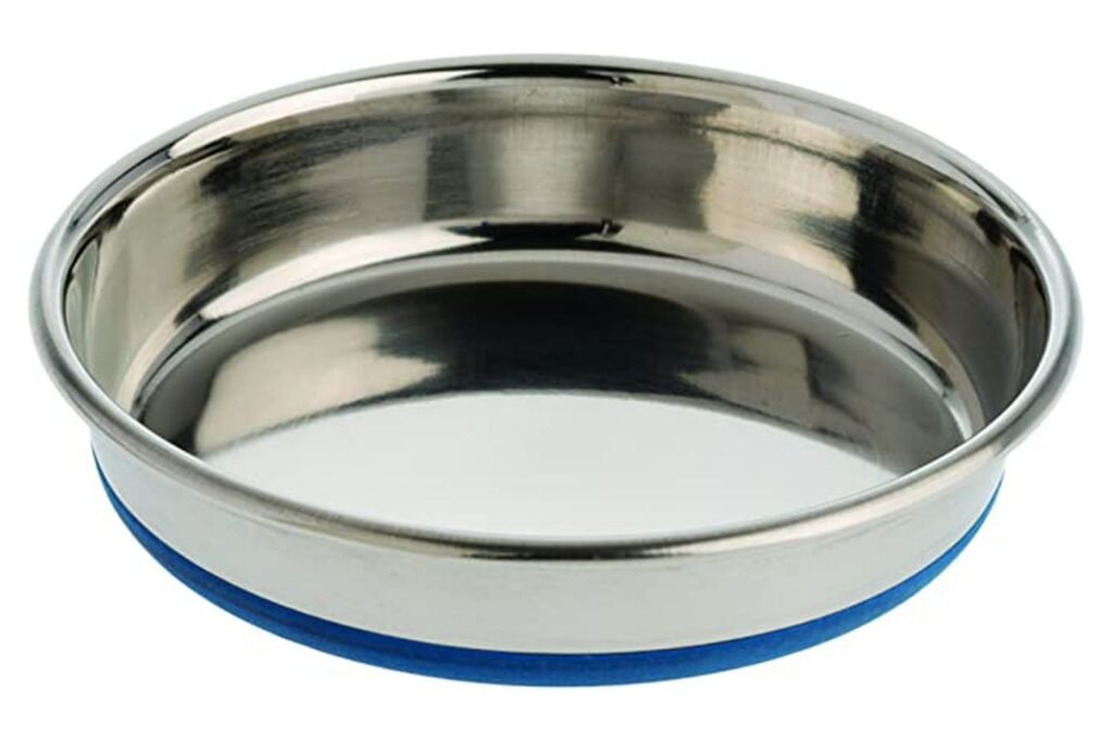 Top Pick: OurPets Durapet Premium Rubber-Bonded Stainless Steel Cat Dish