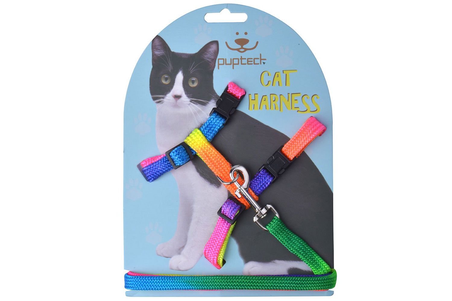 Training a cat to use a leash requires a sturdy and lightweight cat harness.